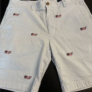 Vineyard Vines Blue and White Striped Shorts